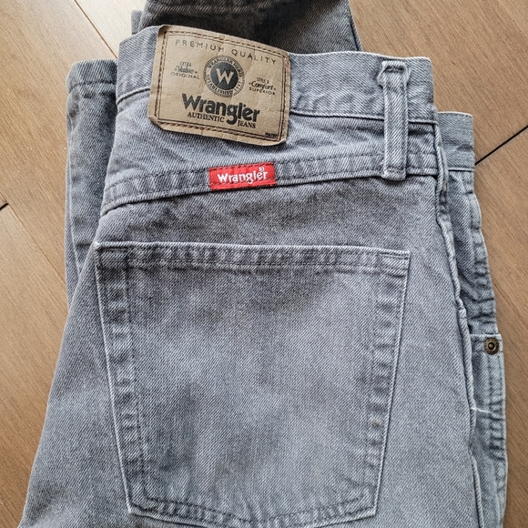 90s tapered grey wrangler jeans size 32w 32l - Picture 2 of 9